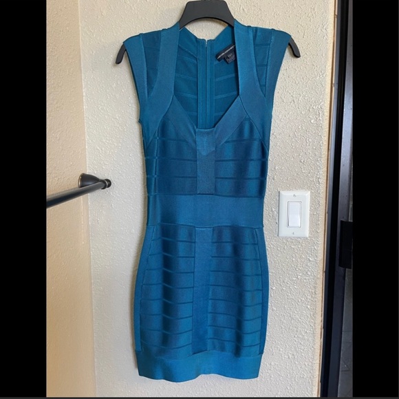 French Connection Dresses & Skirts - French Connection Teal bodycon/bandage dress